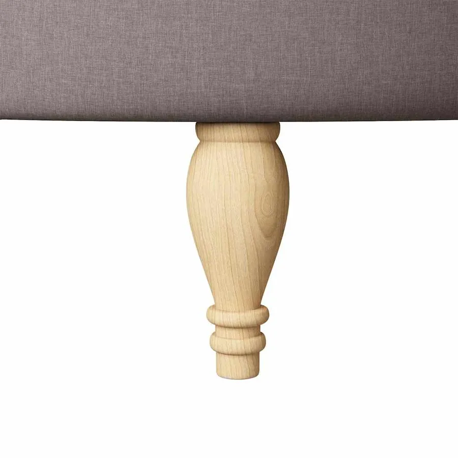 Fauteuil à pantoufle Taupe 56,5 x 70 x 110 cm tissu - 9