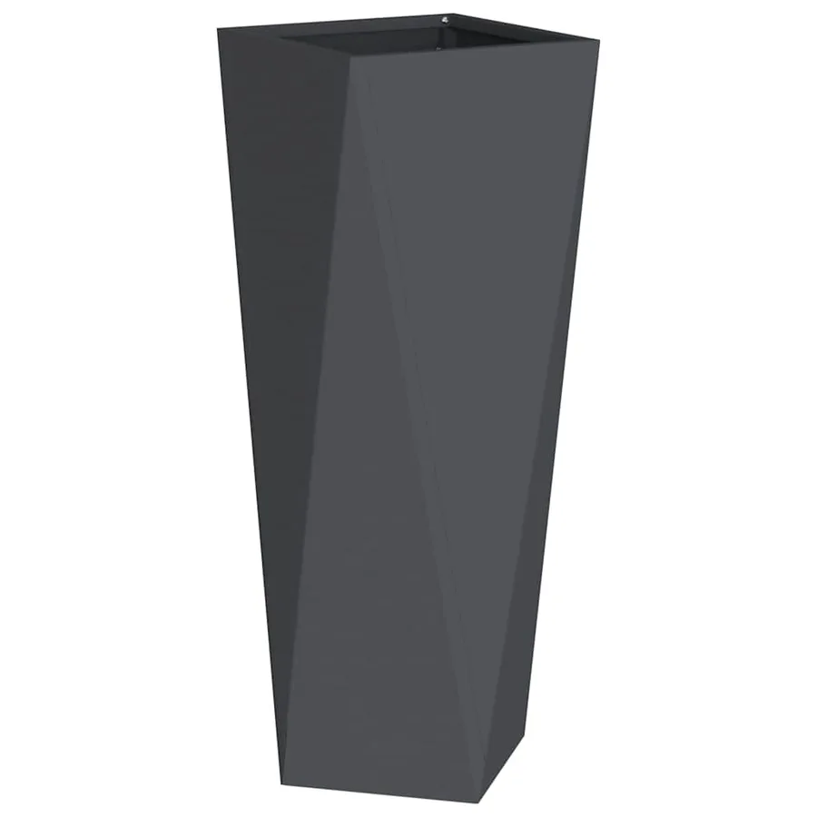 Jardinière 2 pc Anthracite 30 x 30 x 75 cm Acier - 5