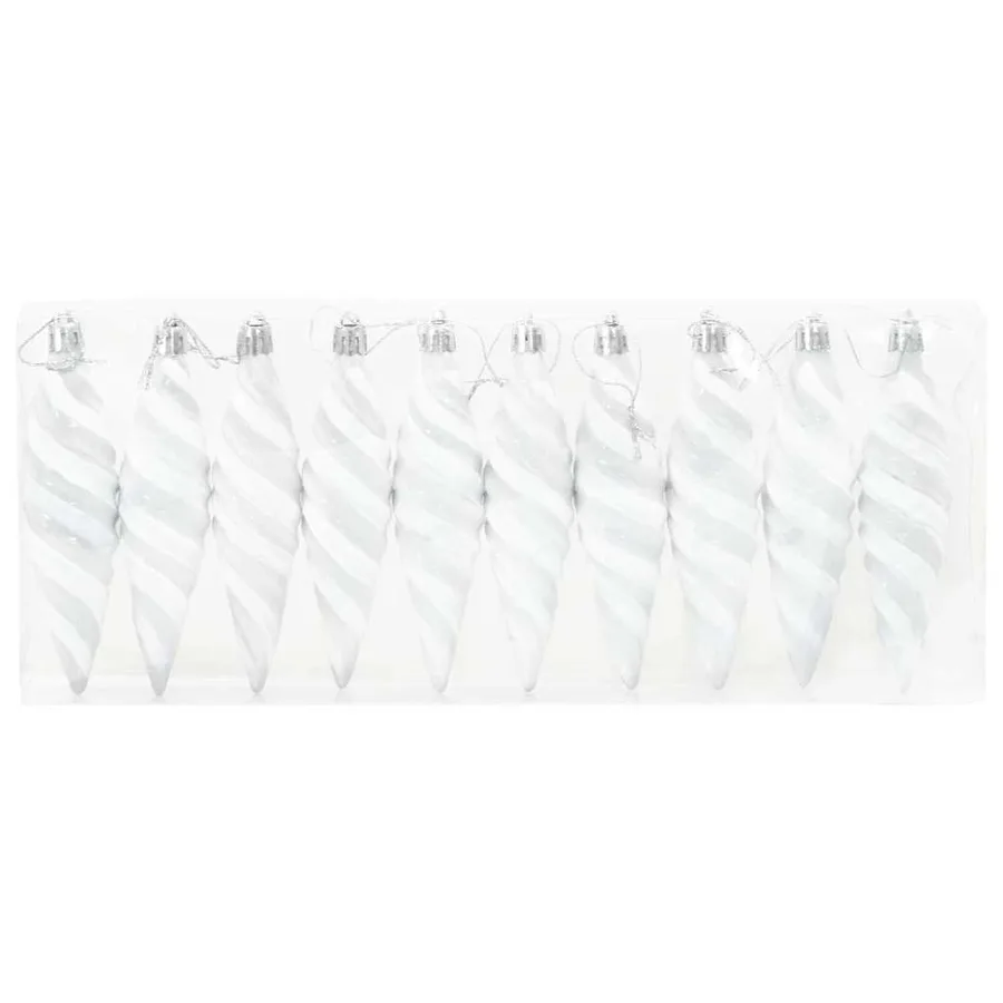 Boule en forme de spirale de Noël 40 pcs Blanc Plastique - 3