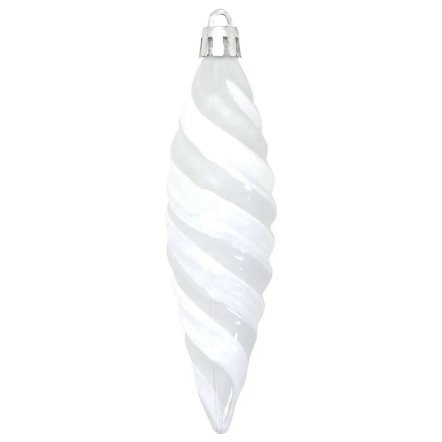Boule en forme de spirale de Noël 40 pcs Blanc Plastique - 4