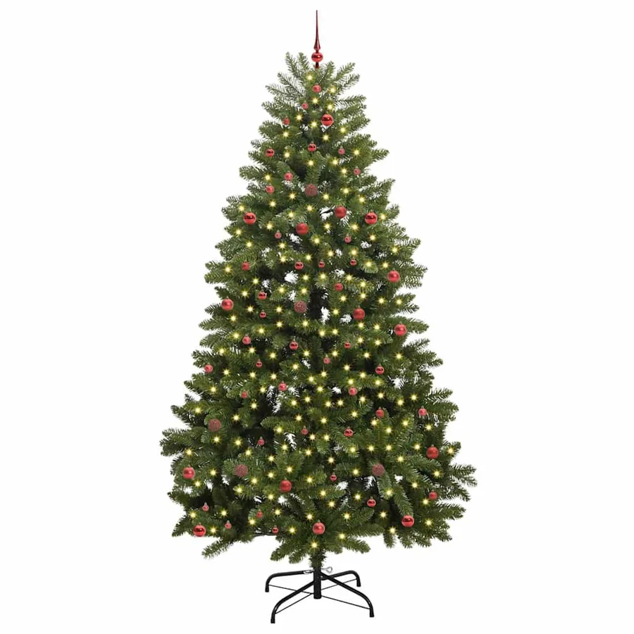 Sapin de Noël artificiel avec 300 LED Vert 300 cm PVC et métal - 3