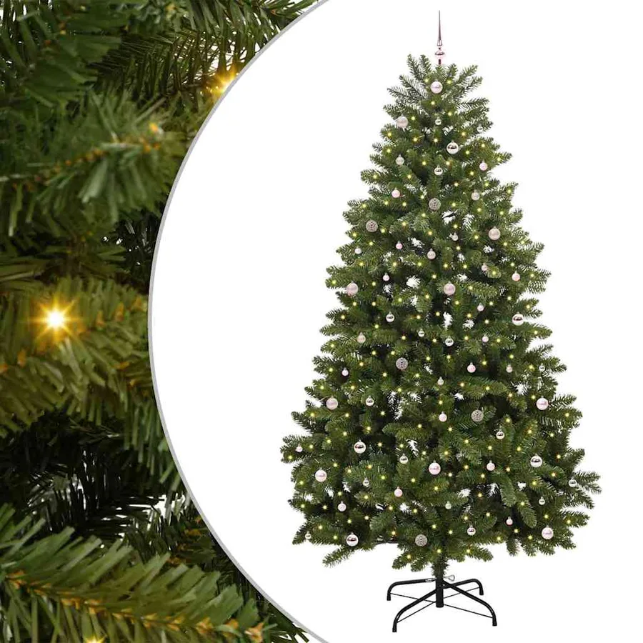 Sapin de Noël artificiel avec 300 LED Vert 300 cm PVC et métal - 2