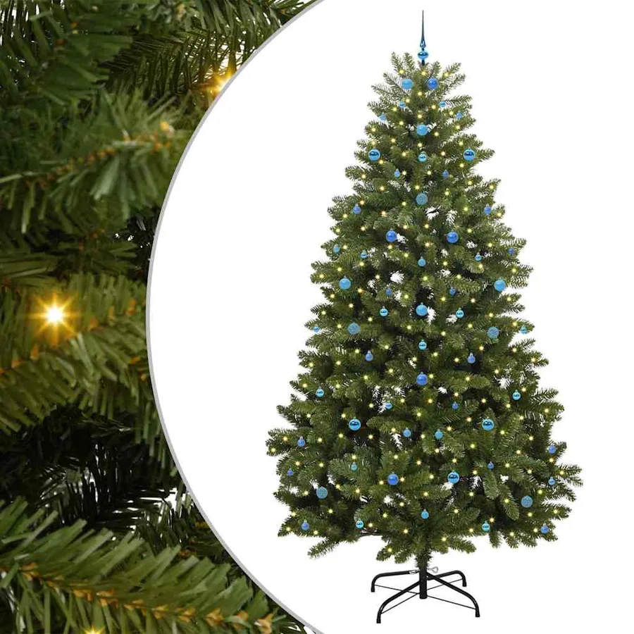 Sapin de Noël artificiel avec 300 LED Vert 300 cm PVC et métal - 2