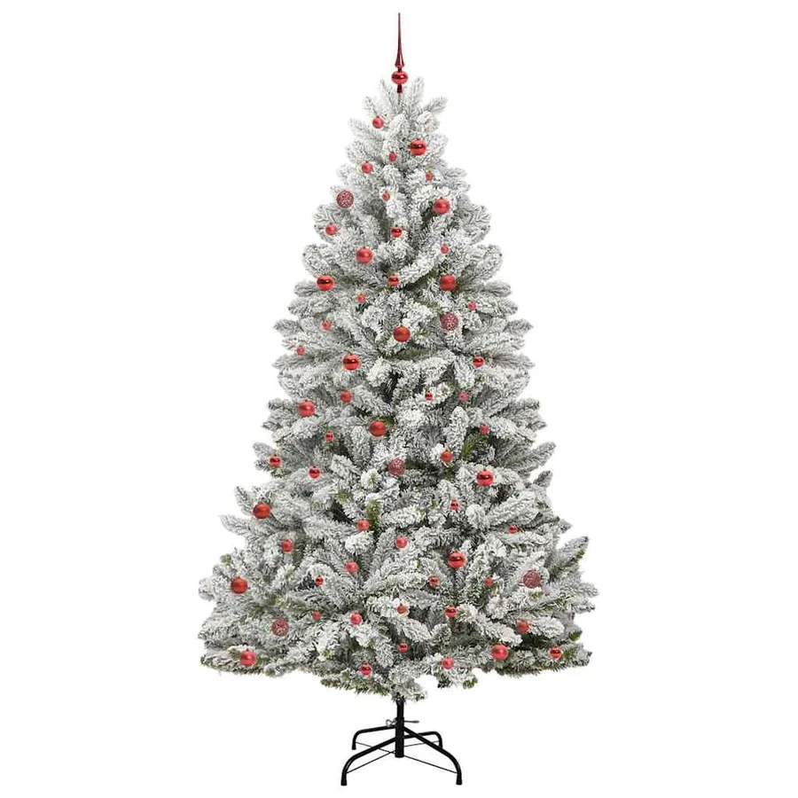 Sapin de Noël artificiel Vert et blanc 270 cm PVC et métal - 3