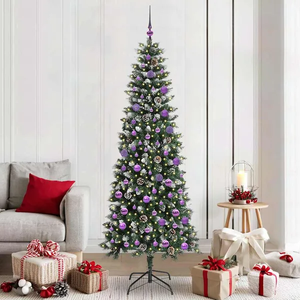 Sapin de Noël artificiel Vert 210 cm PVC, plastique et acier