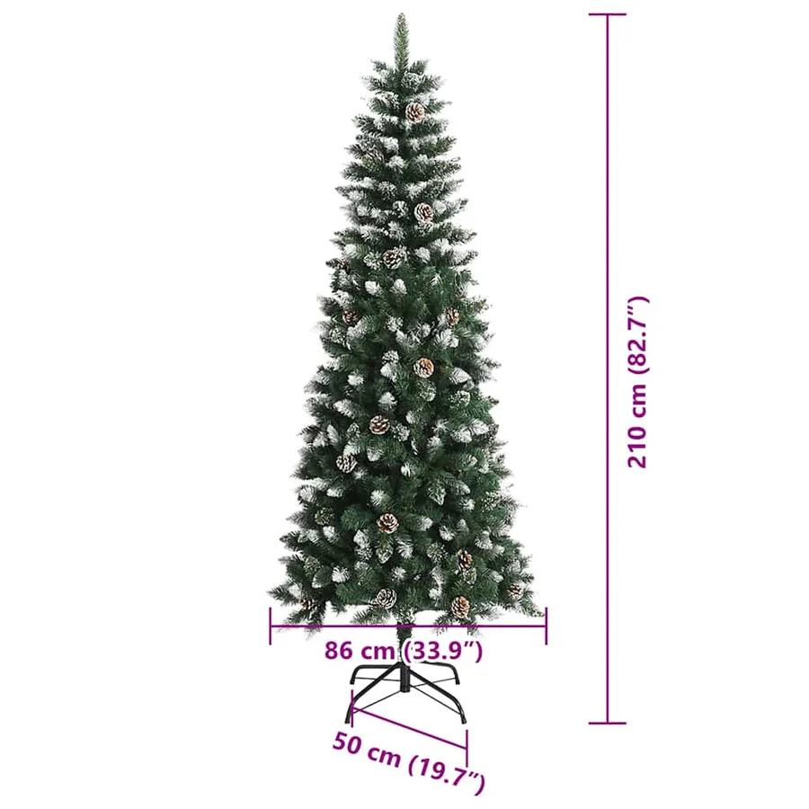 Sapin de Noël artificiel Vert 210 cm PVC, plastique et acier - 16