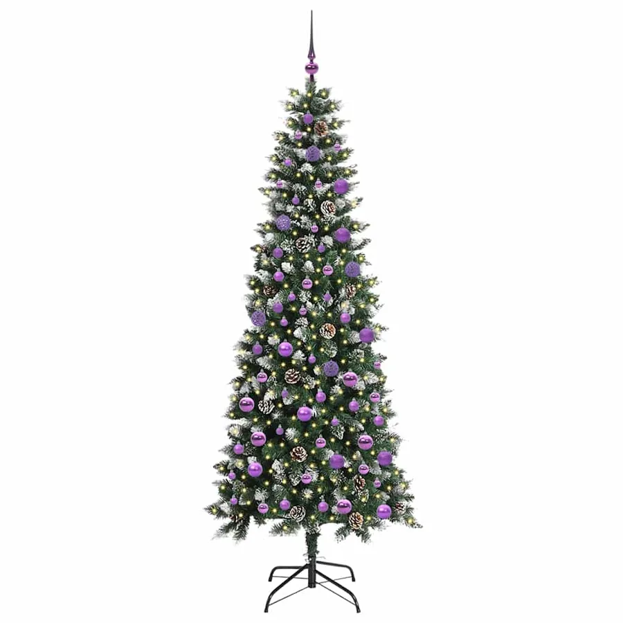 Sapin de Noël artificiel Vert 210 cm PVC, plastique et acier - 3