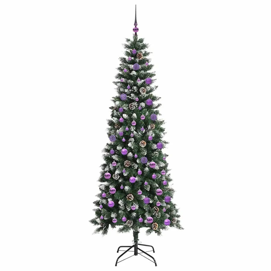Sapin de Noël artificiel Vert 210 cm PVC, plastique et acier - 4