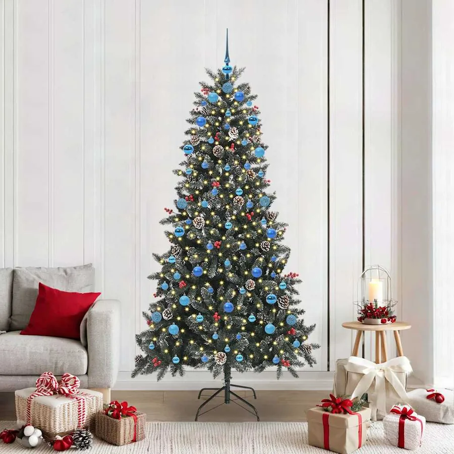 Sapin de Noël artificiel Vert 210 cm PVC, plastique et acier