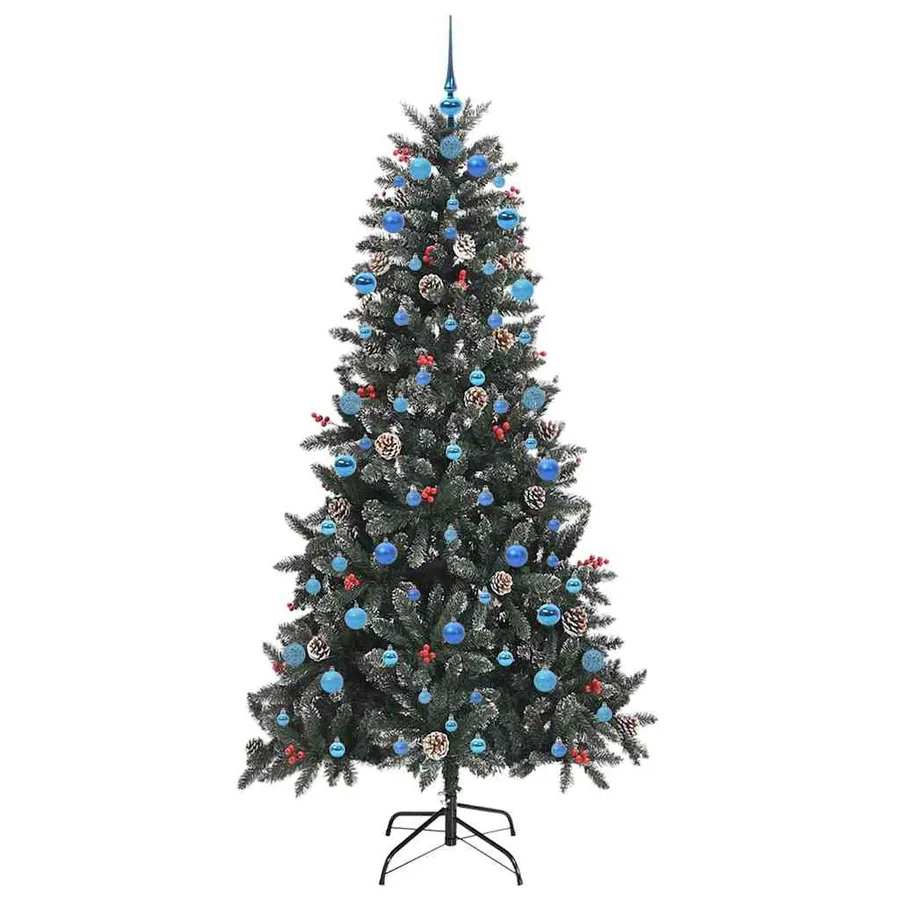 Sapin de Noël artificiel Vert 210 cm PVC, plastique et acier - 4