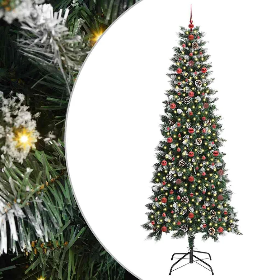 Sapin de Noël artificiel Vert 240 cm PVC, plastique et acier - 2