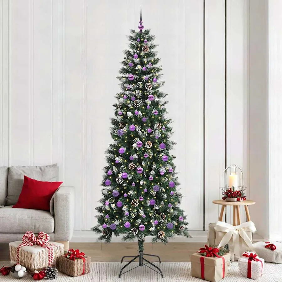 Sapin de Noël artificiel Vert 240 cm PVC, plastique et acier