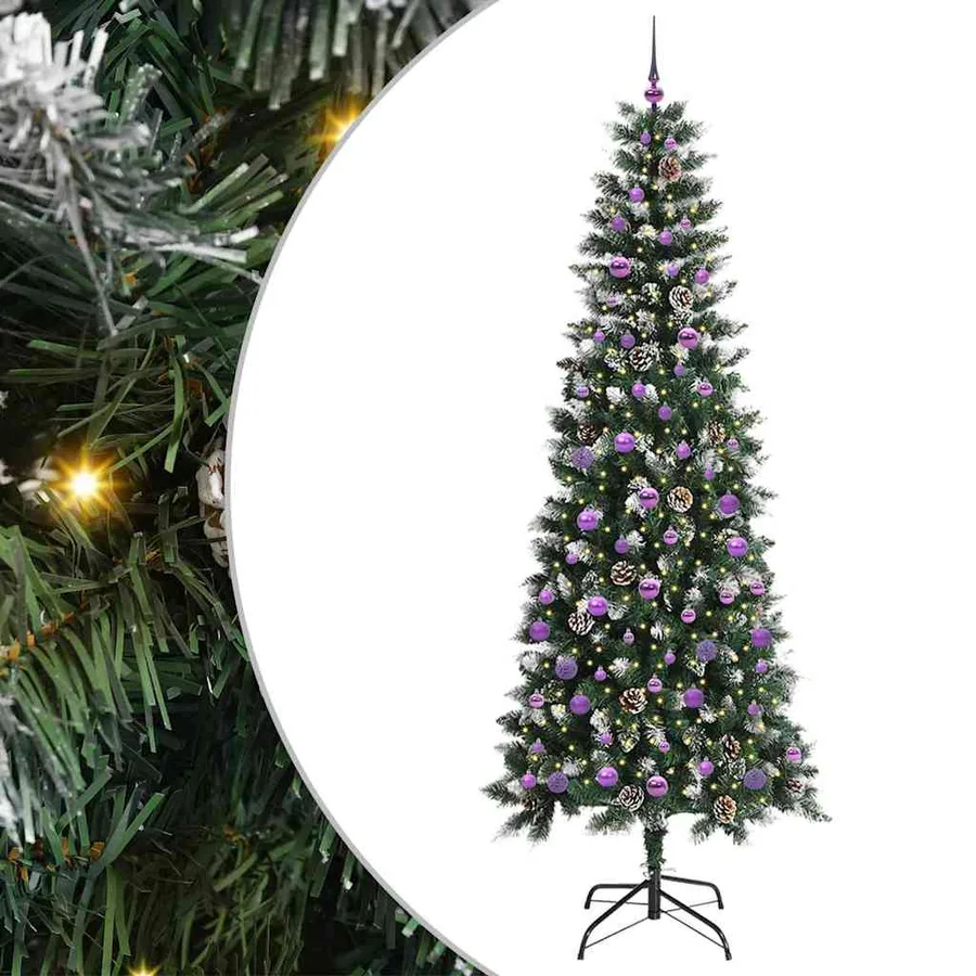 Sapin de Noël artificiel Vert 240 cm PVC, plastique et acier - 2