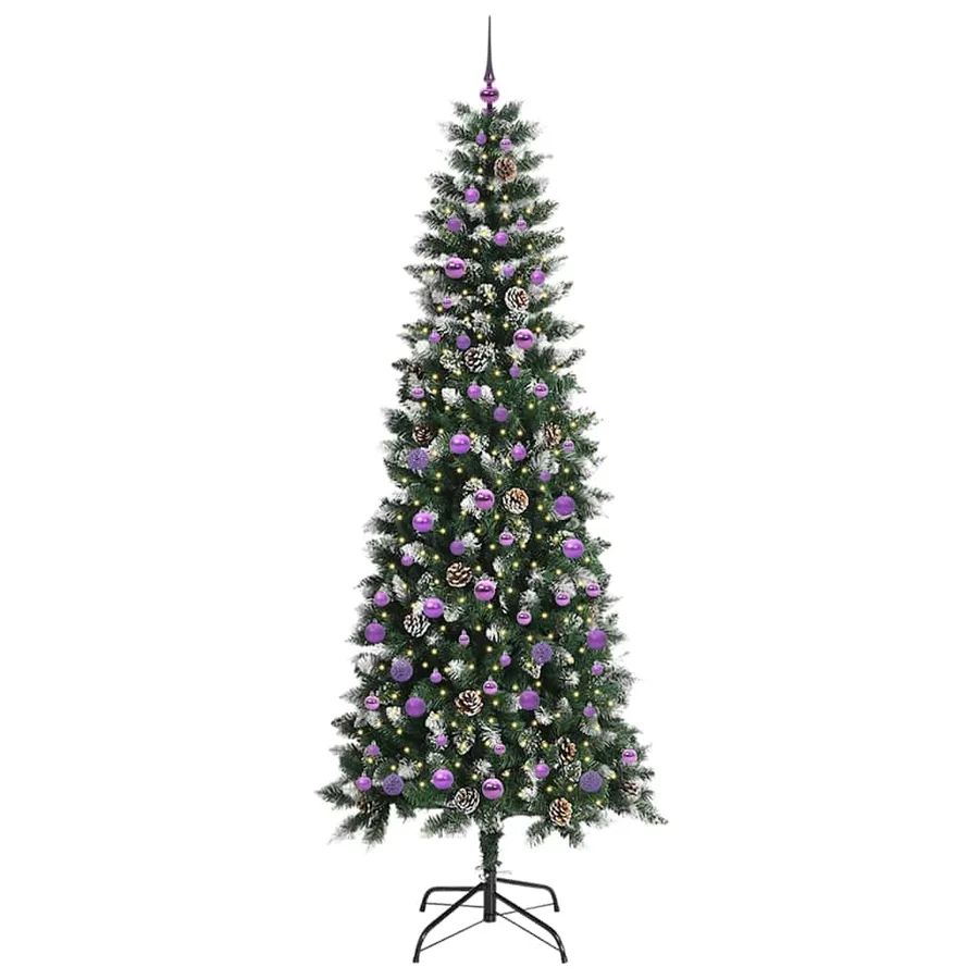 Sapin de Noël artificiel Vert 240 cm PVC, plastique et acier - 3