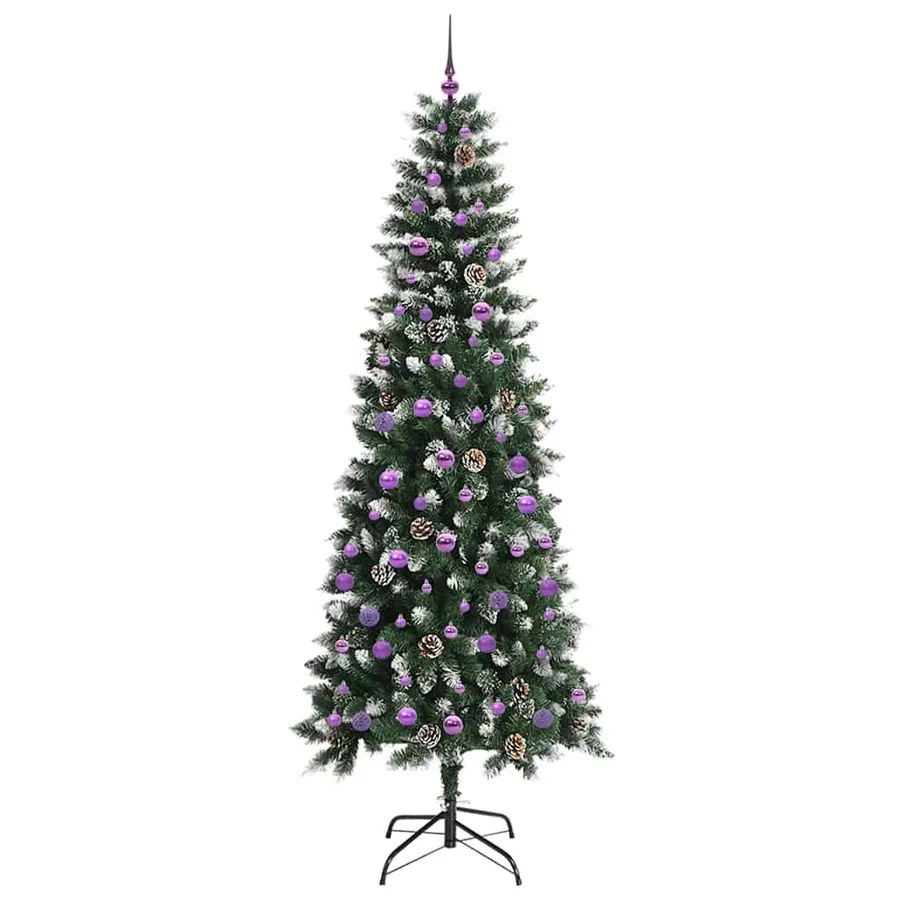 Sapin de Noël artificiel Vert 240 cm PVC, plastique et acier - 4