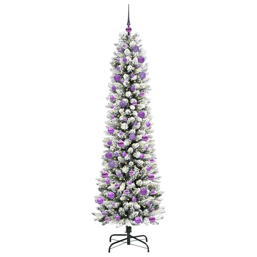 Sapin de Noël artificiel Blanc 240 cm PVC, métal et plastique - 3
