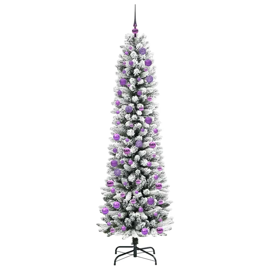 Sapin de Noël artificiel Blanc 240 cm PVC, métal et plastique - 4