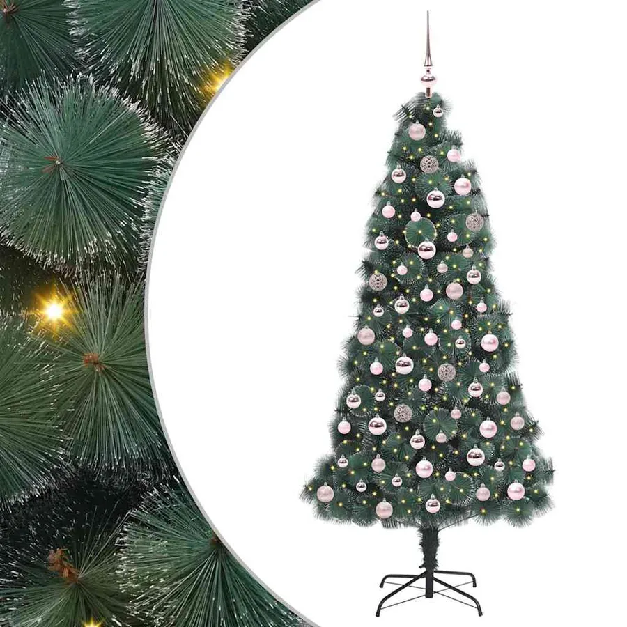 Arbre de Noël artificiel pré-éclairé avec ensemble de boules - 2