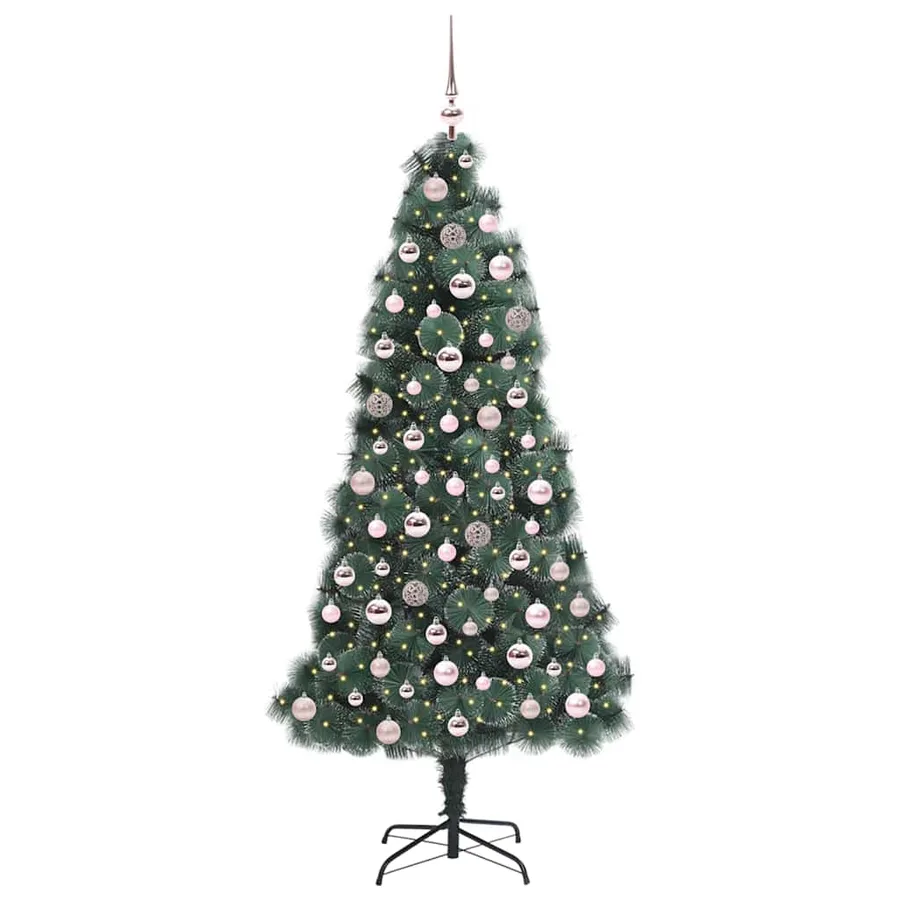 Arbre de Noël artificiel pré-éclairé avec ensemble de boules - 3
