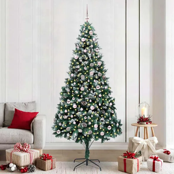Sapin de Noël artificiel Vert 240 cm PVC, Acier et Plastique