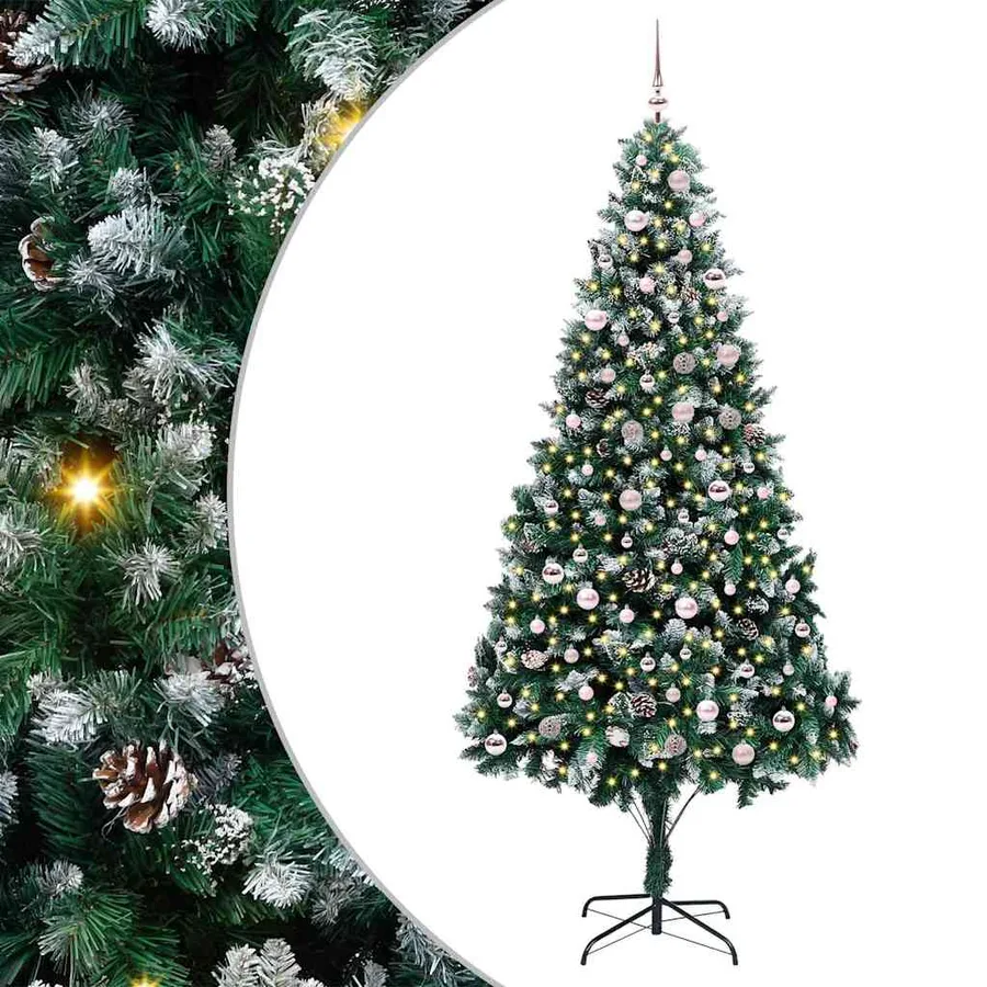 Sapin de Noël artificiel Vert 240 cm PVC, Acier et Plastique - 2