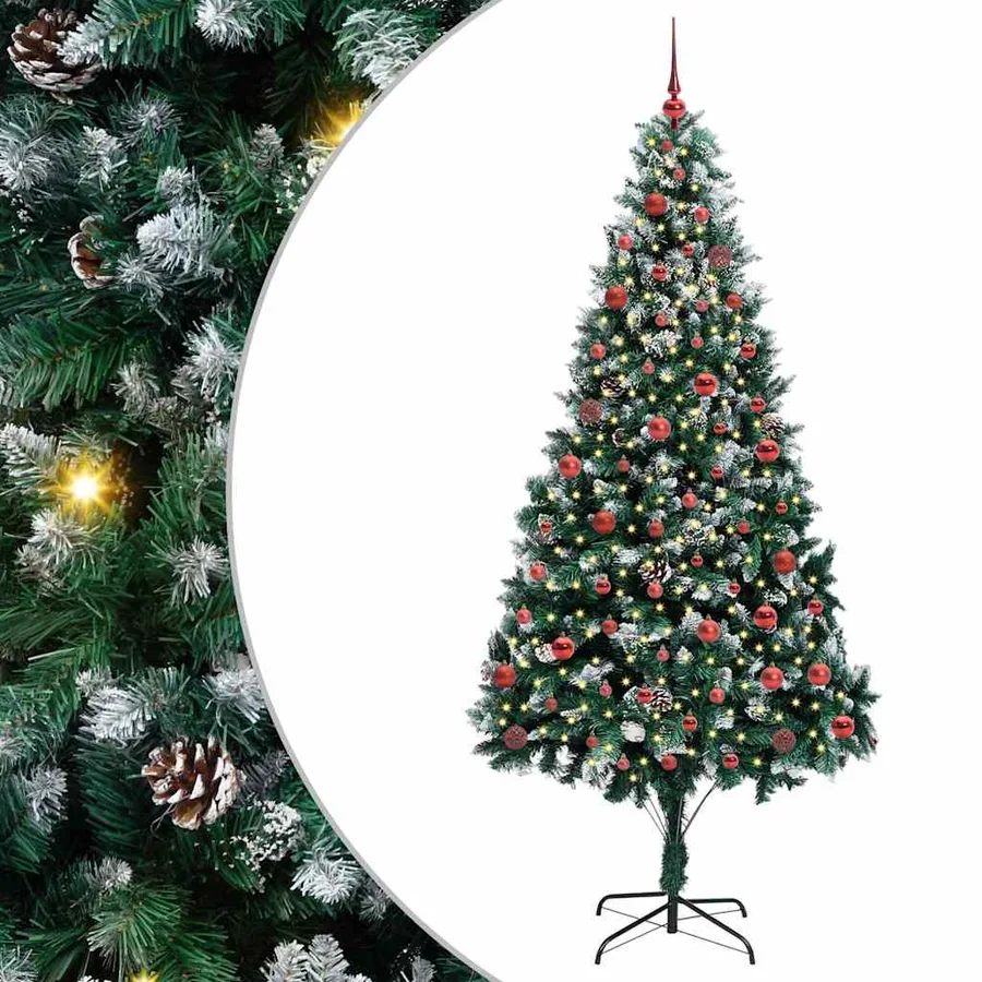 Sapin de Noël artificiel Vert 210 cm PVC, Acier et Plastique - 2