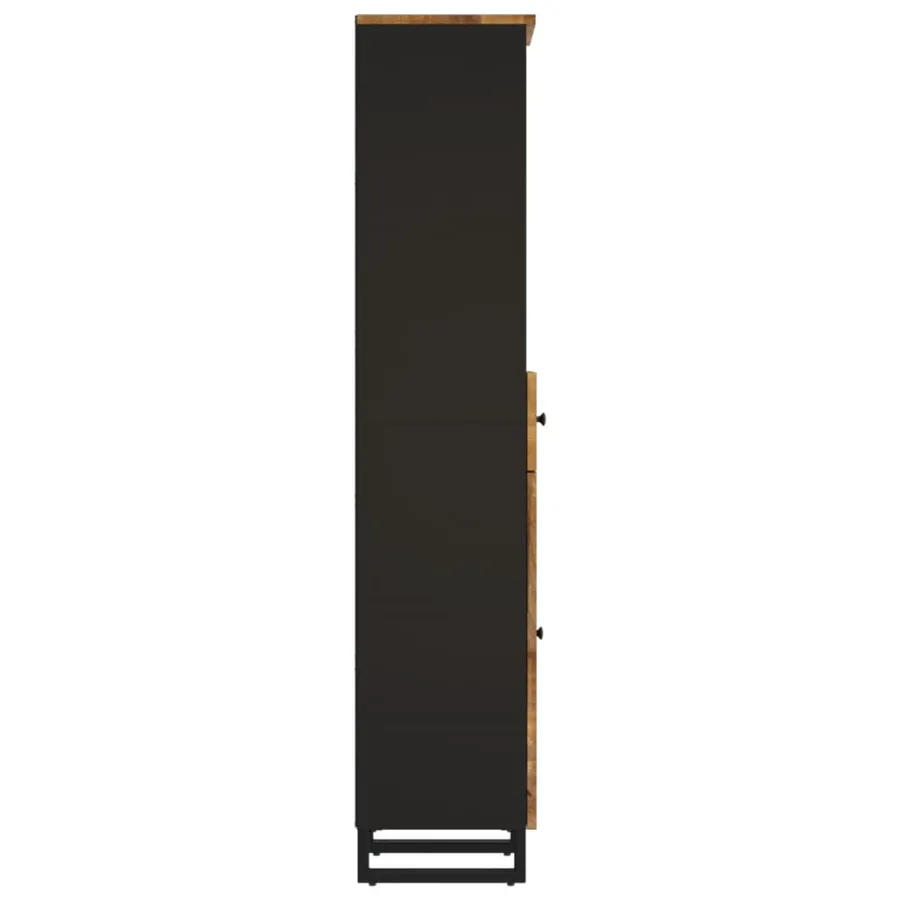 Armoire de salle de bain 38x33x160 cm bois massif de manguier - 5
