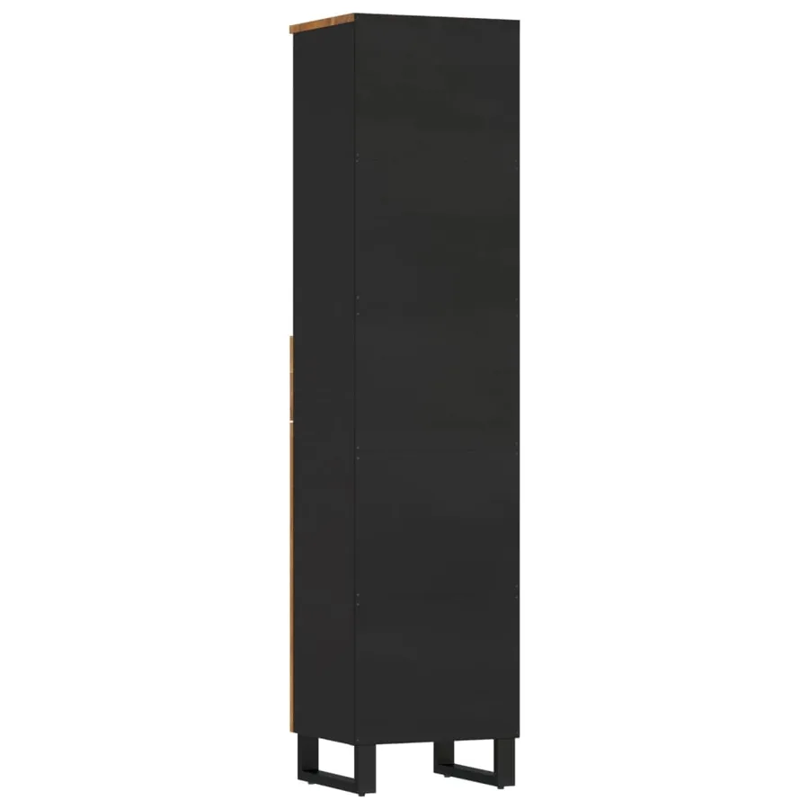 Armoire de salle de bain 38x33x160 cm bois massif de manguier - 6