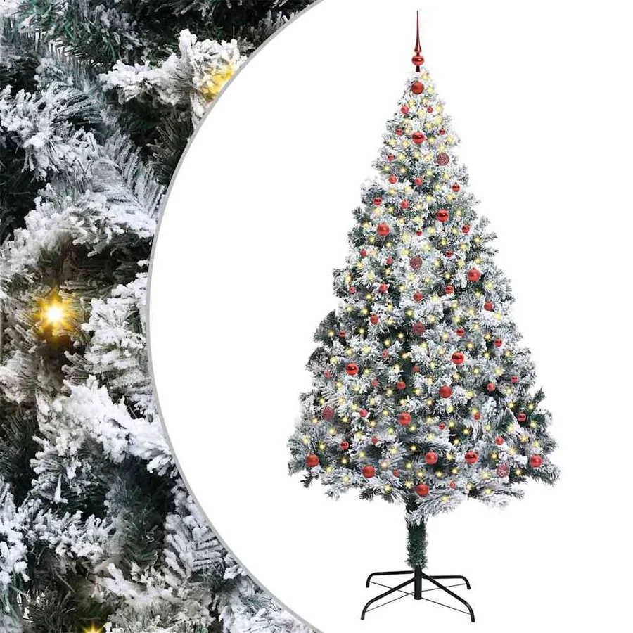 Sapin de Noël artificiel Blanc 240 cm PVC, Acier et Plastique - 2