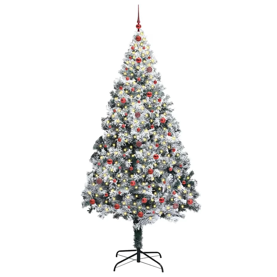Sapin de Noël artificiel Blanc 240 cm PVC, Acier et Plastique - 3