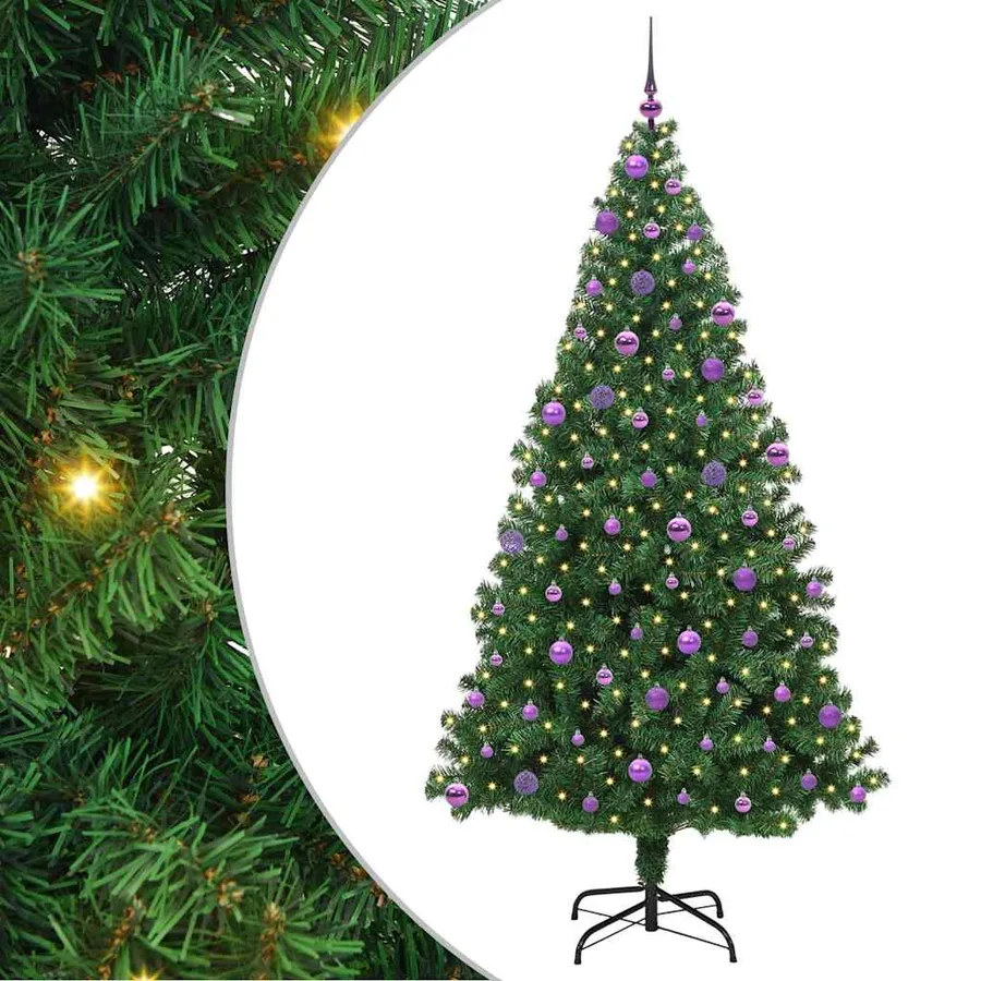 Sapin de Noël artificiel Vert 210 cm PVC, Acier et Plastique - 2