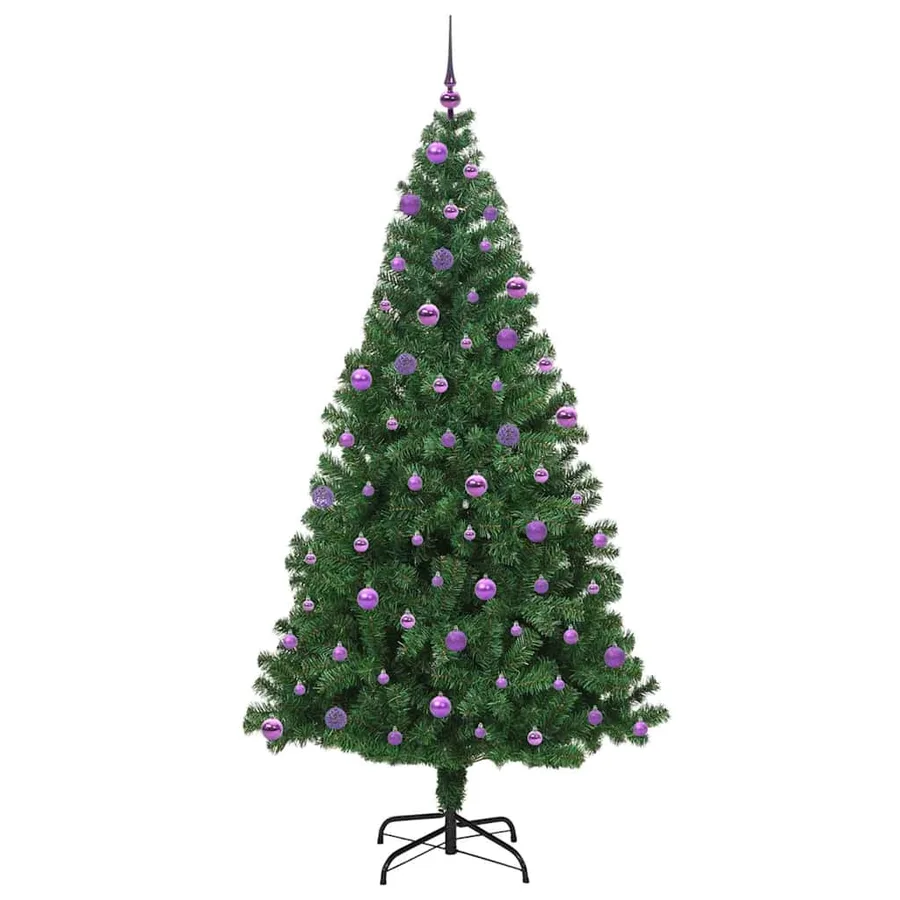 Sapin de Noël artificiel Vert 210 cm PVC, Acier et Plastique - 4
