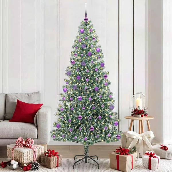 Arbre de Noël artificiel floconné de neige avec lumière LED