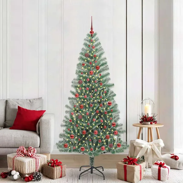 Arbre de Noël artificiel floconné de neige avec lumière LED