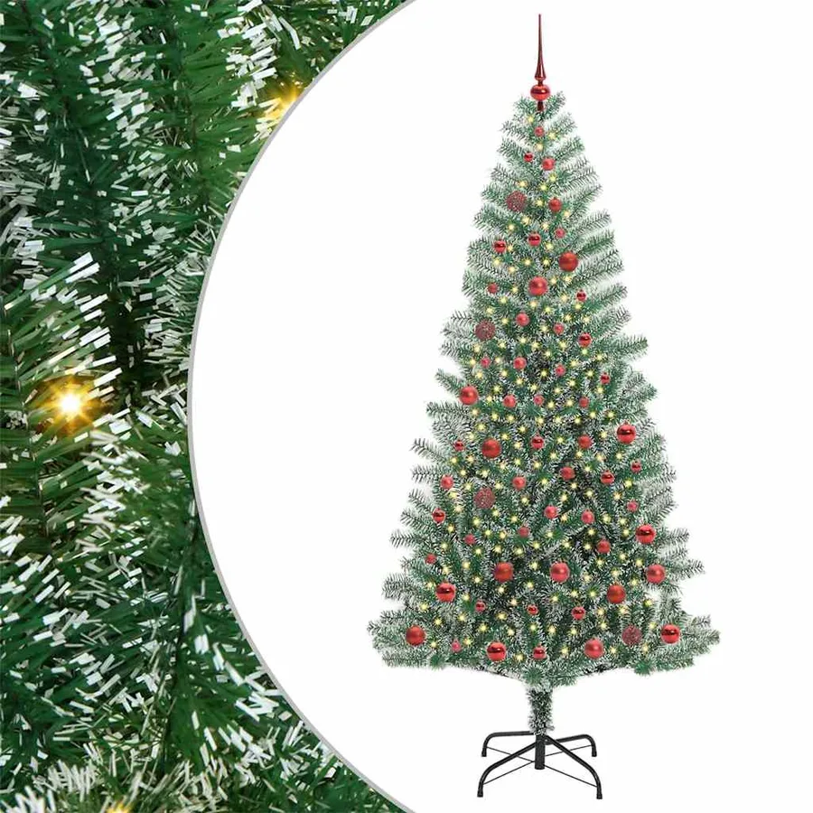 Arbre de Noël artificiel floconné de neige avec lumière LED - 2