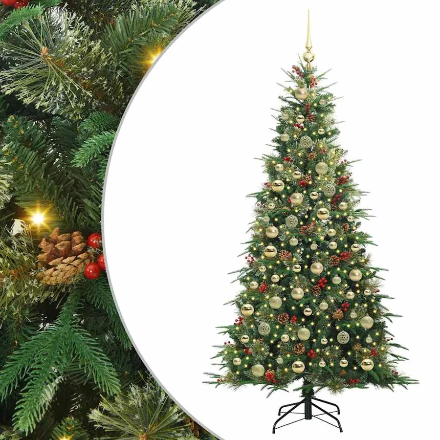 Sapin de Noël Artificiel à Branches Articulées Vert 210 cm - 2
