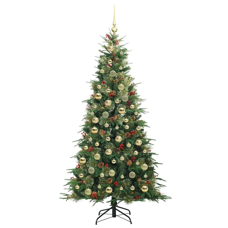 Sapin de Noël Artificiel à Branches Articulées Vert 210 cm - 4