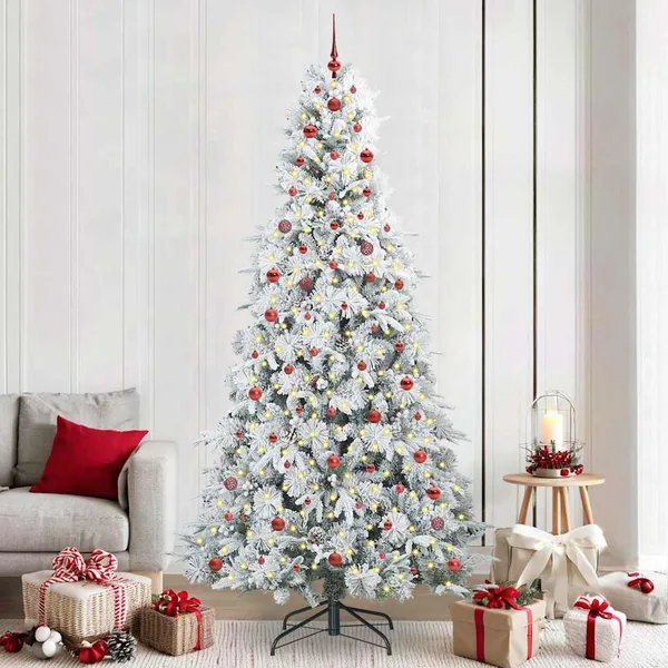 Sapin de Noël Artificiel à Branches Articulées Blanc 240 cm