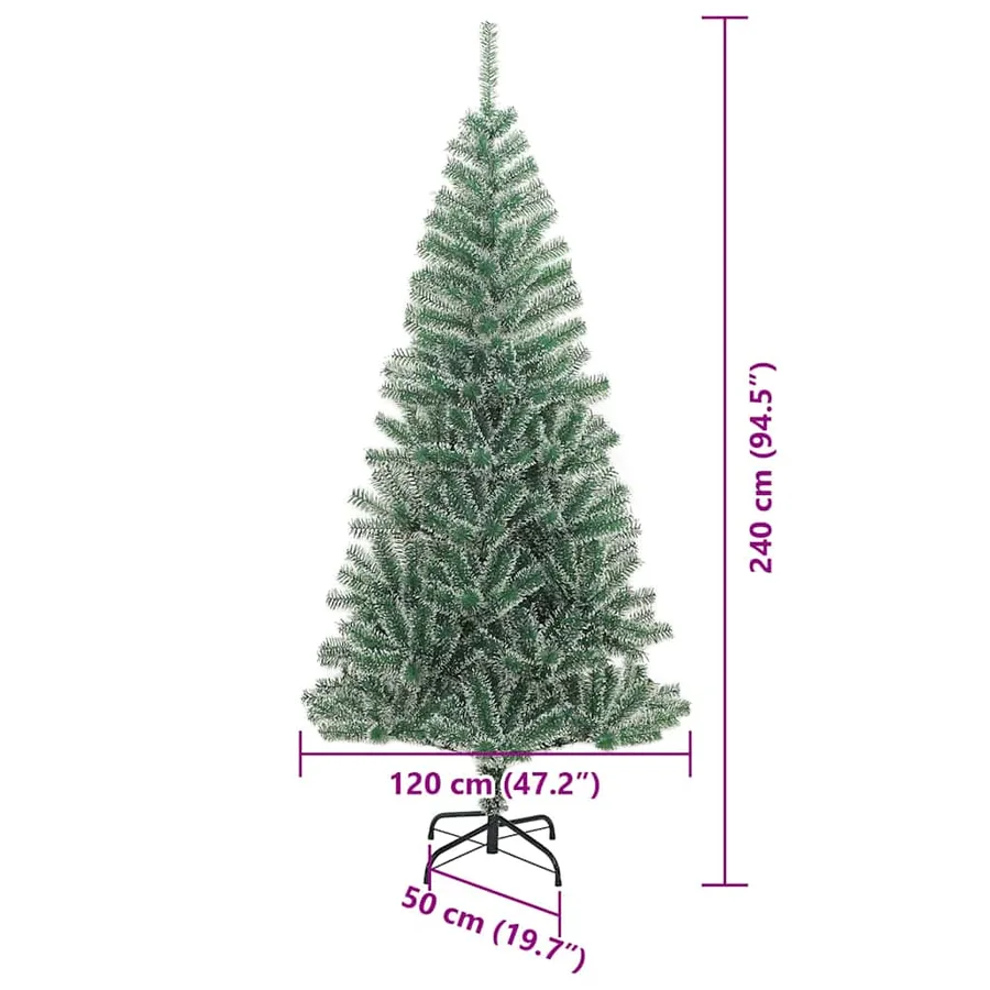 Arbre de Noël artificiel floconné de neige avec lumière LED - 15