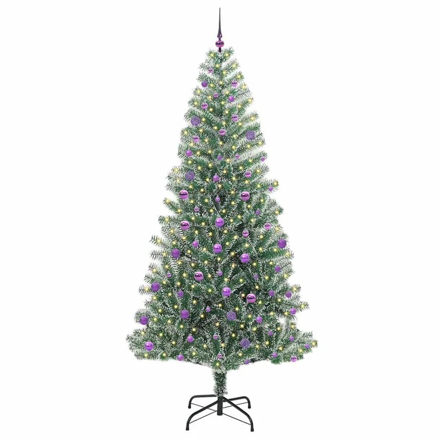 Arbre de Noël artificiel floconné de neige avec lumière LED - 3