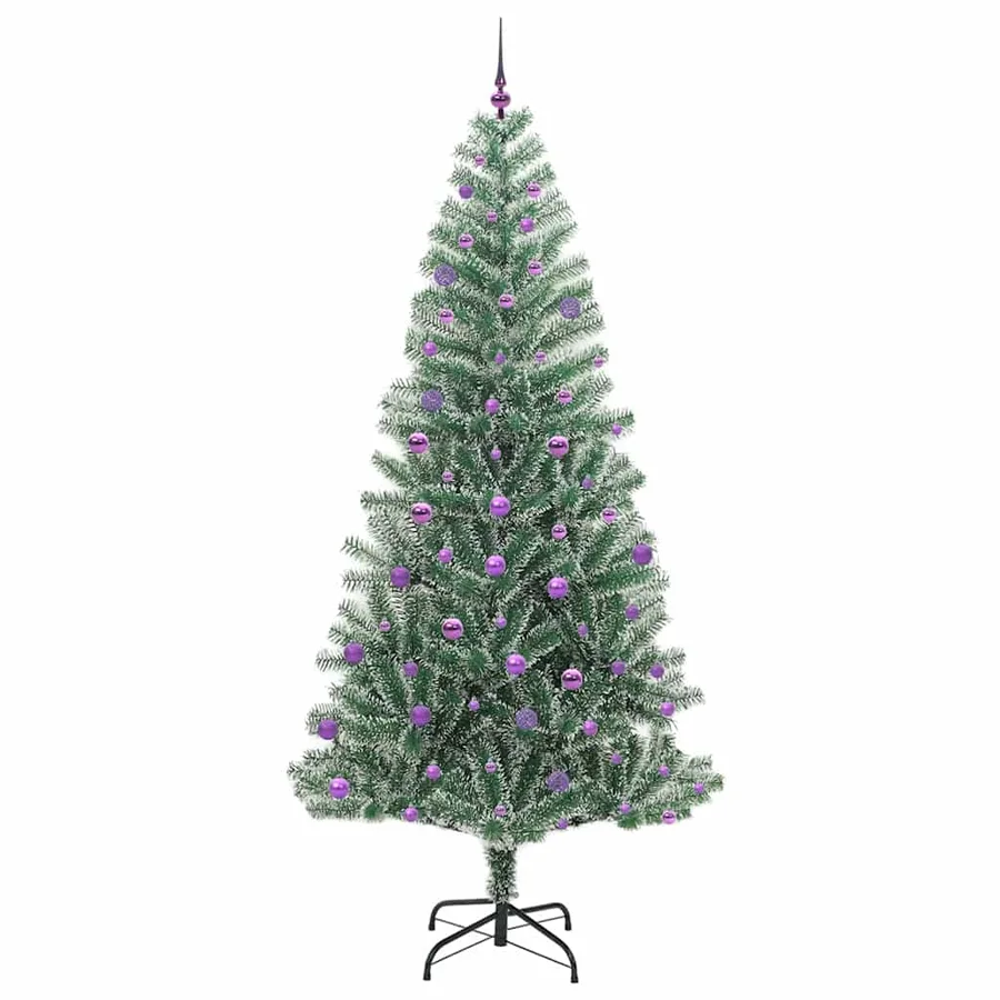 Arbre de Noël artificiel floconné de neige avec lumière LED - 4