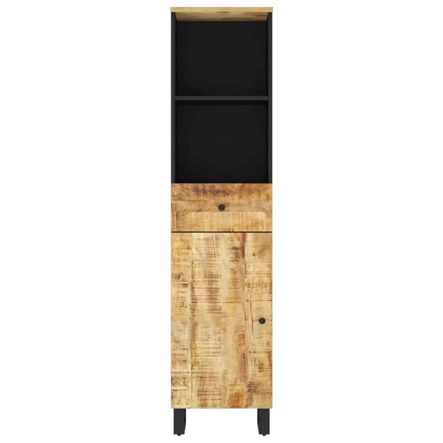 Armoire de salle de bain 38x33x160 cm bois massif de manguier - 4