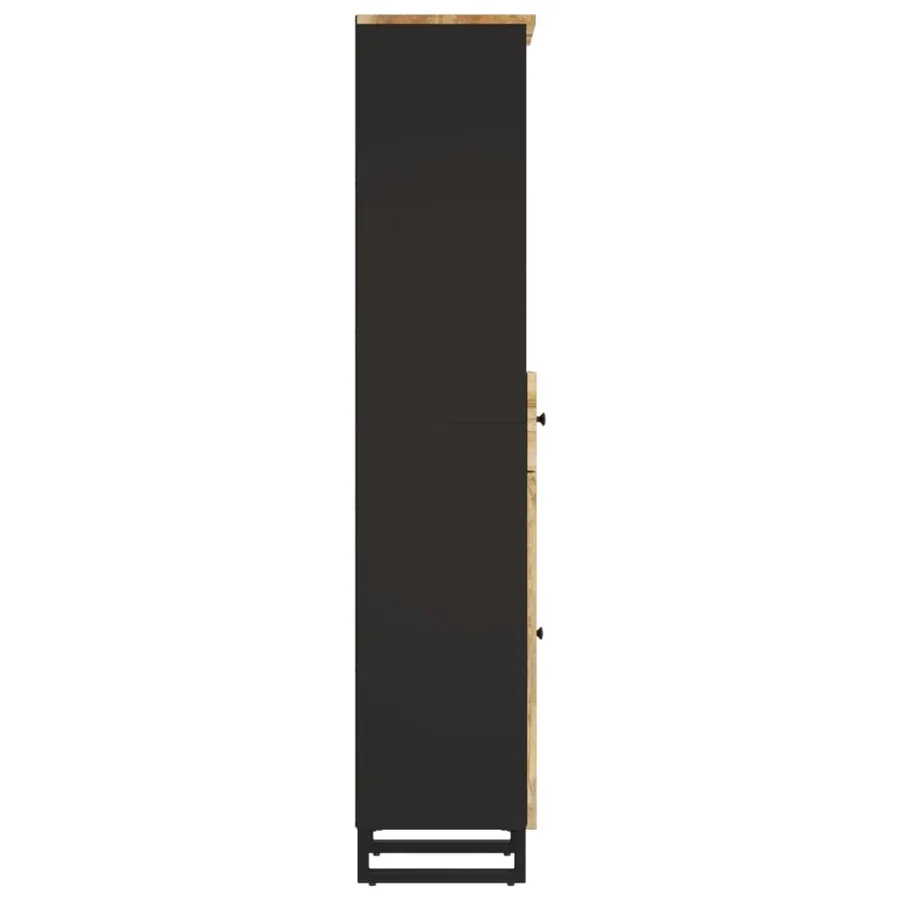 Armoire de salle de bain 38x33x160 cm bois massif de manguier - 5