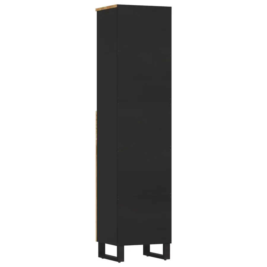 Armoire de salle de bain 38x33x160 cm bois massif de manguier - 6
