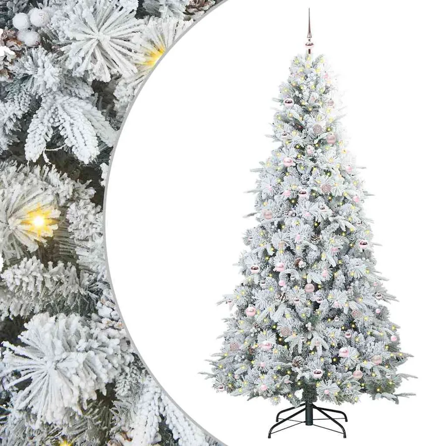 Sapin de Noël Artificiel à Branches Articulées Blanc 240 cm - 2