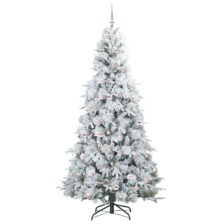 Sapin de Noël Artificiel à Branches Articulées Blanc 240 cm - 4