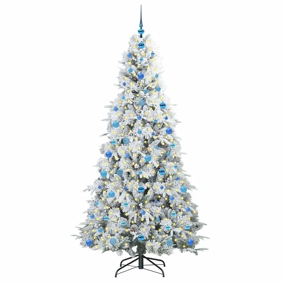 Sapin de Noël Artificiel à Branches Articulées Blanc 210 cm - 3