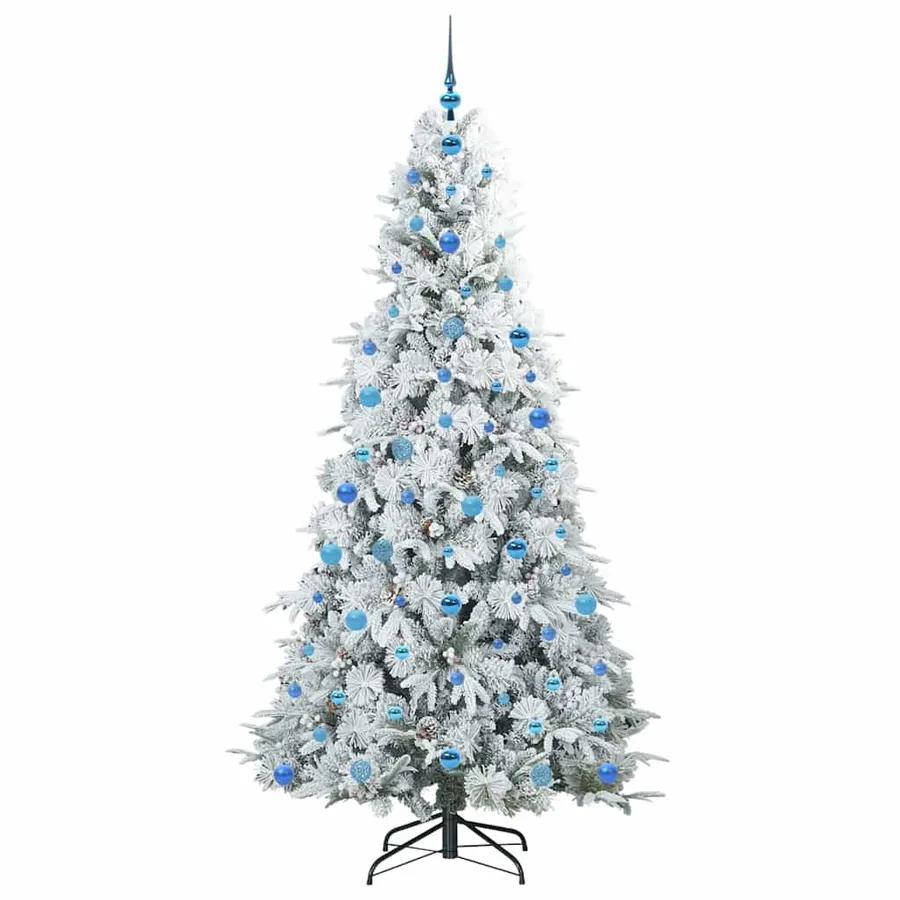 Sapin de Noël Artificiel à Branches Articulées Blanc 210 cm - 4