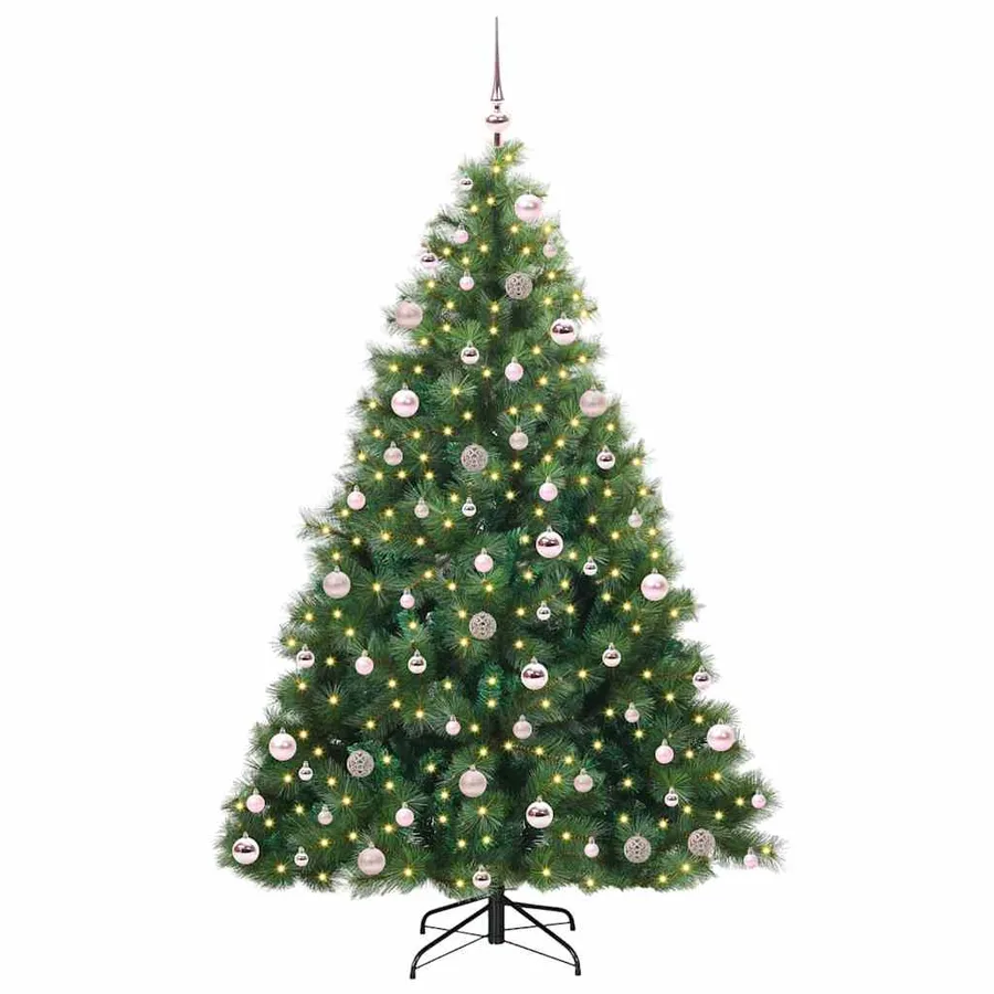 Sapin de Noël artificiel avec 300 LED Vert 210 cm PE et PVC - 3