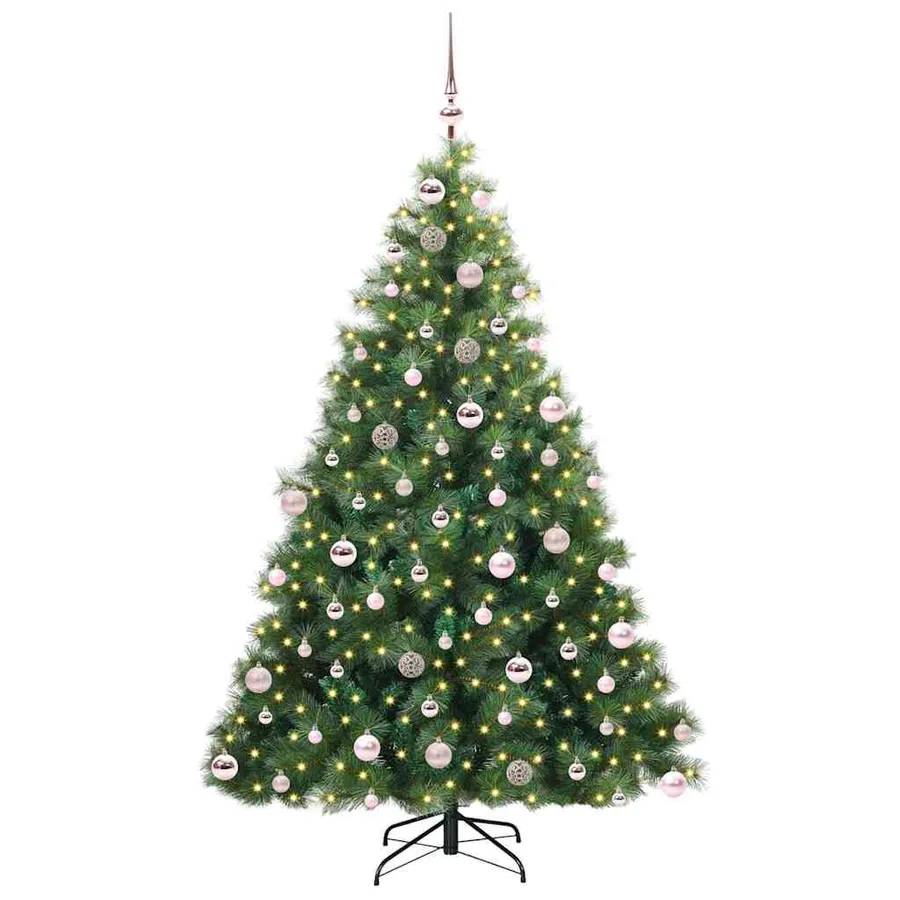 Sapin de Noël artificiel avec 300 LED Vert 180 cm PE et PVC - 3